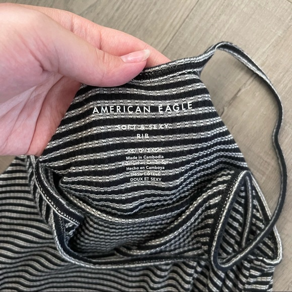 Black and White Babydoll Tank - Picture 2 of 2